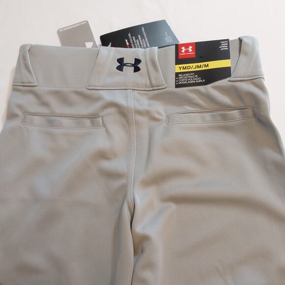Under Armour Softball Baseball Pants Youth Size Medium YMD HeatGear Grey NWT - Picture 4 of 5